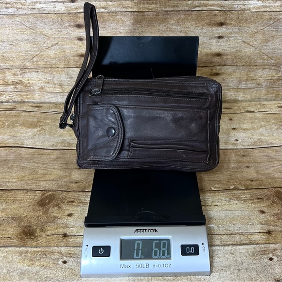 Vintage Womens Wristlet Bag Brown - Picture 5 of 5